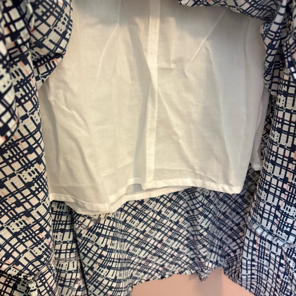 Coolibar NWT Handkerchief Hem Blue and White Dress - Picture 8 of 14